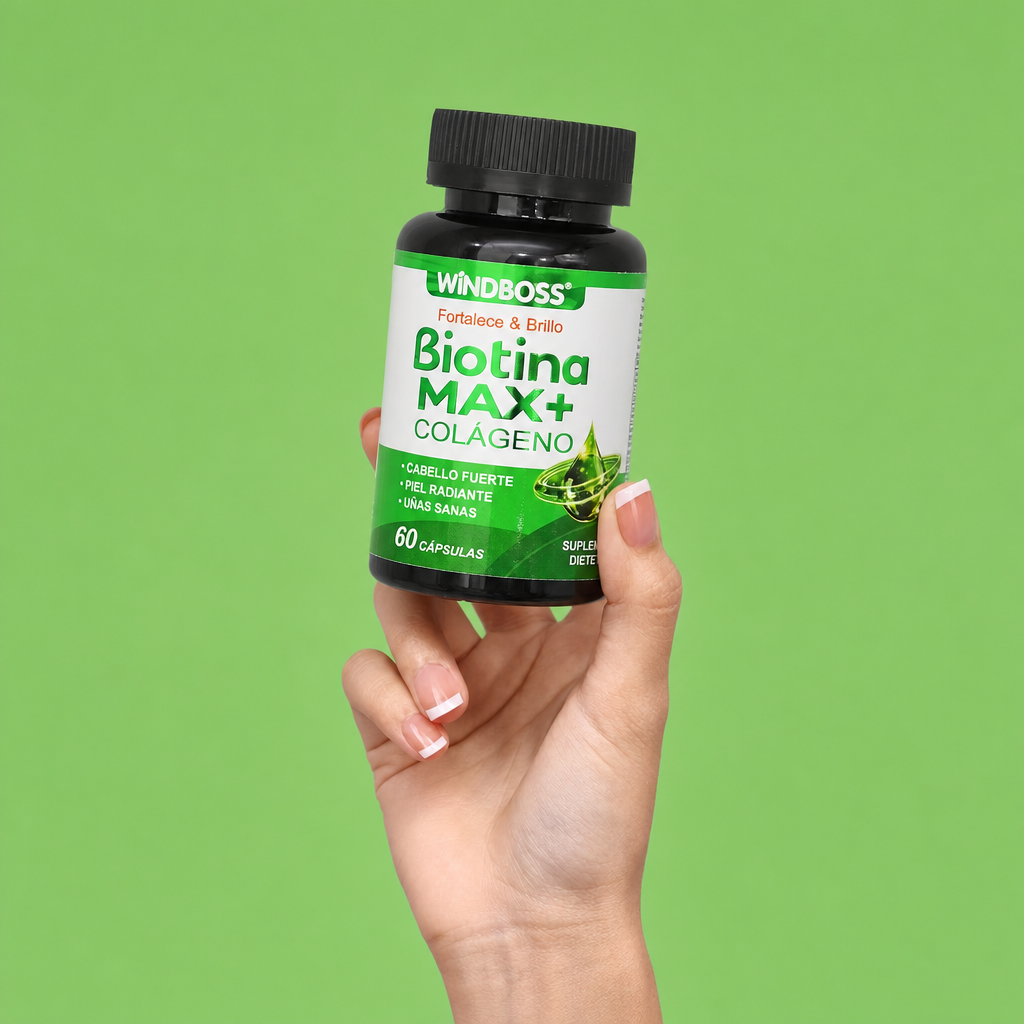 Biotina Max+ Colágeno en mano